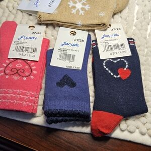 New Jacadi Girls Socks 5 pair